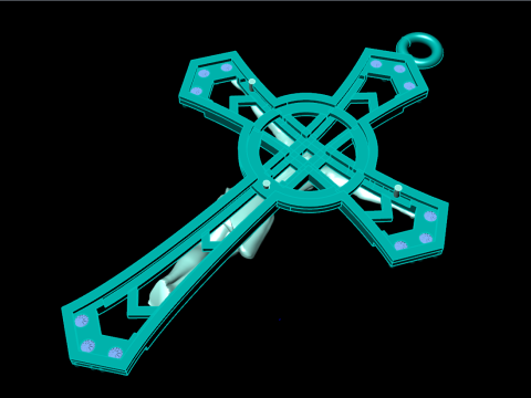 Jesus pendant - Cross Pendant - God Pendant - N351 3D Print Model