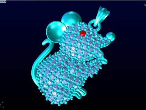 Liontin Mickey Mouse - Liontin Tikus - N792 Model Cetak 3D