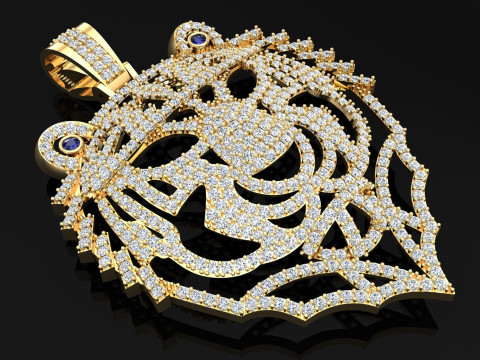 Kaplan Kolye - Erkek Kolye - N5218 3D Baskı Modeli