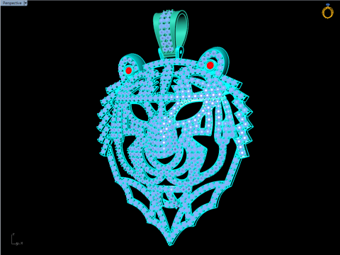 Kaplan Kolye - Erkek Kolye - N5218 3D Baskı Modeli