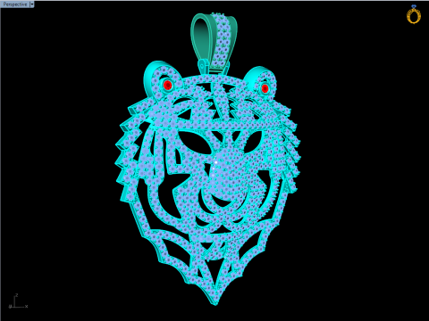 Kaplan Kolye - Erkek Kolye - N5218 3D Baskı Modeli