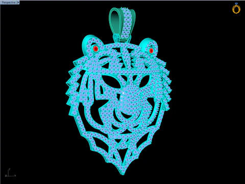 Tiger Pendant - Mens Pendant - N5218 3D Print Model