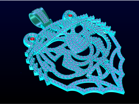 Kaplan Kolye - Erkek Kolye - N5218 3D Baskı Modeli