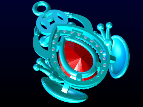 Pingente de sapo - Pingente de diamante - Pingente feminino - N312 Modelo de Impressão 3D