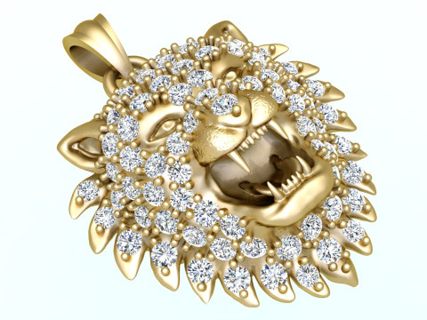 Pendentif Tigre - Pendentif Lion - N6145 Modèles 3D en vedette