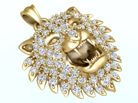 Tiger Pendant - Lion pendant - N6145 3D Print Model