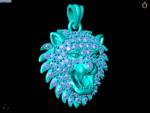 Pendentif Tigre - Pendentif Lion - N6145 Modèles 3D en vedette