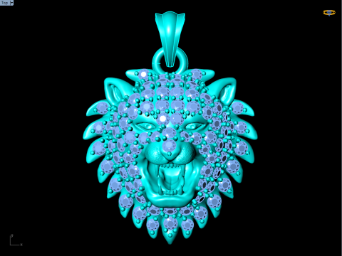 Pendentif Tigre - Pendentif Lion - N6145 Modèles 3D en vedette