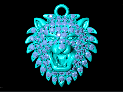 Pendentif Tigre - Pendentif Lion - N6145 Modèles 3D en vedette