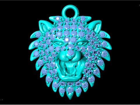 Tiger Pendant - Lion pendant - N6145 3D Print Model