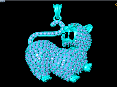 Kaplan kolye - Pırlanta kolye - N263 3D Baskı Modeli