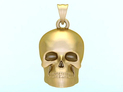 Human skull pendant - Skull pendant - Mens pendant - N1159 3D Print Model