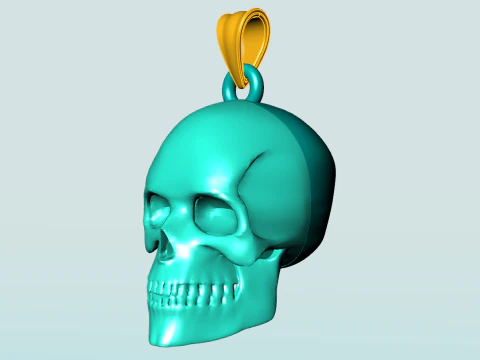 Human skull pendant - Skull pendant - Mens pendant - N1159 3D Print Model