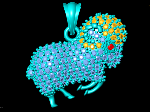 山羊吊坠 - N701 3D 打印模型