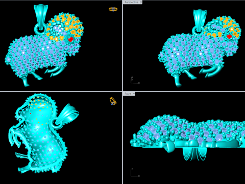 山羊吊坠 - N701 3D 打印模型
