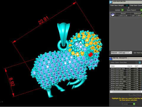 山羊吊坠 - N701 3D 打印模型