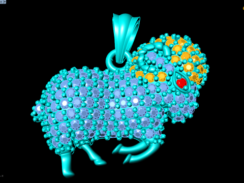 山羊吊坠 - N701 3D 打印模型