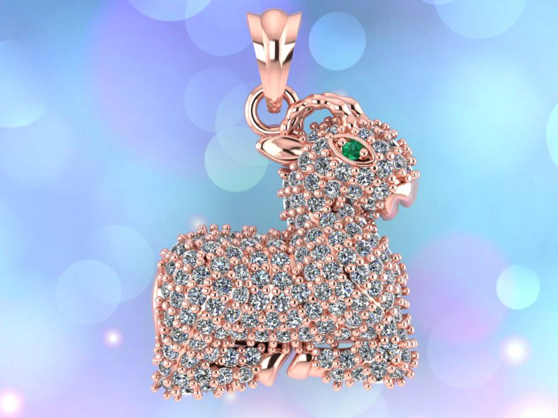 Colgante de cabra - N704 Modelo de impresión 3D .c4d .max .obj .3ds .fbx .stl .blend 