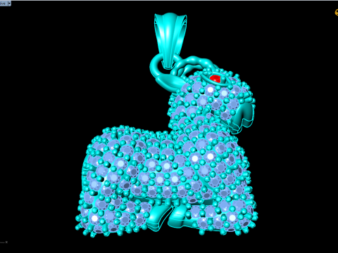 Colgante de cabra - N704 Modelo de impresión 3D