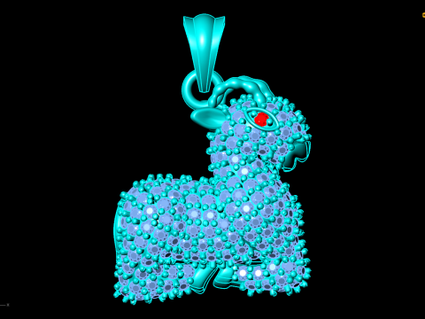 Colgante de cabra - N704 Modelo de impresión 3D