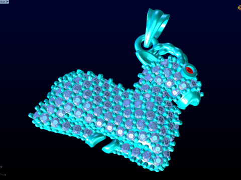 ヤギペンダント - N775 3Dプリントモデル