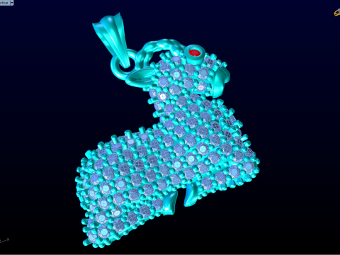 ヤギペンダント - N775 3Dプリントモデル