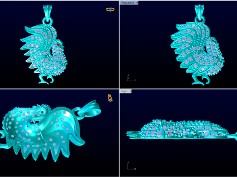 Tavuk Kolye Ucu - N797 3D Baskı Modeli