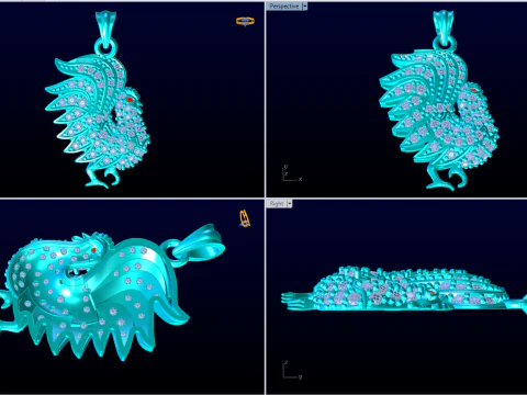 Chicken Pendant - N797 3D Print Model