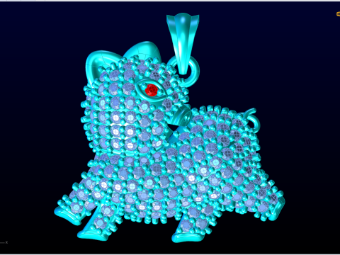 Pig pendant - N798 3D Print Model