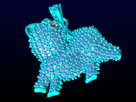 Pig pendant - N798 3D Print Model