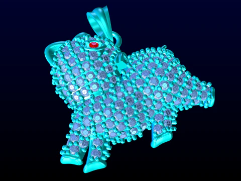Pig pendant - N798 3D Print Model