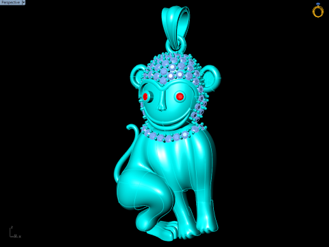 Affenanhänger - Sternzeichenanhänger - N104 3D Druckmodell