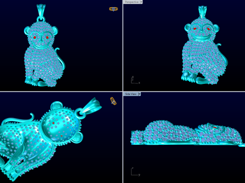 Pingente Macaco - Pingente Zodíaco - N311 Modelo de Impressão 3D