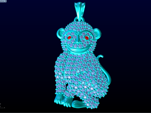 Pingente Macaco - Pingente Zodíaco - N311 Modelo de Impressão 3D