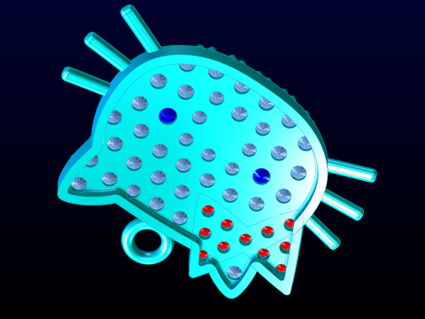 किटी पेंडेंट - बिल्ली पेंडेंट - N150 3D प्रिंट मॉडल