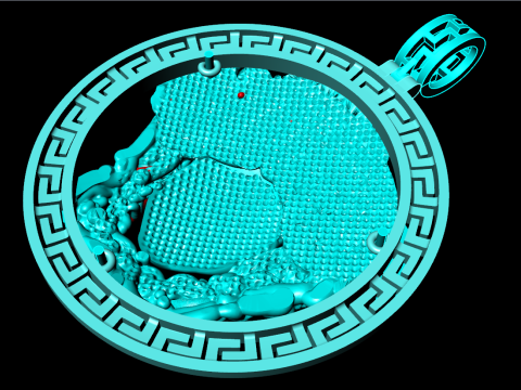 Medusa kolye ucu - İnsan kafası kolye ucu - Mitolojik kolye ucu - N592 3D Baskı Modeli