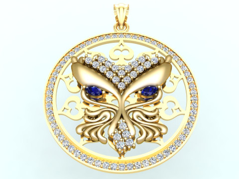 Підвіска маска на Хелловін - Підвіска на Хелловін -N2362 3D Принт Модель