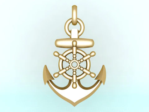 Pendente &acirc;ncora - Pendente marinheiro - N159 Modelo de Impressão 3D