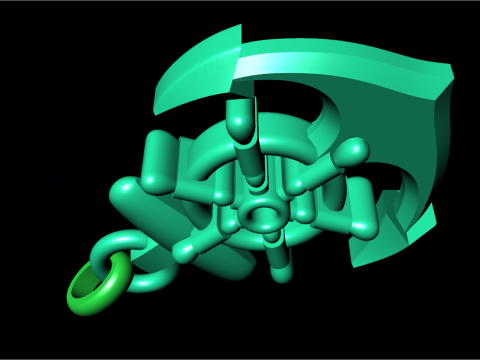 锚吊坠 - 水手吊坠 - N159 3D 打印模型