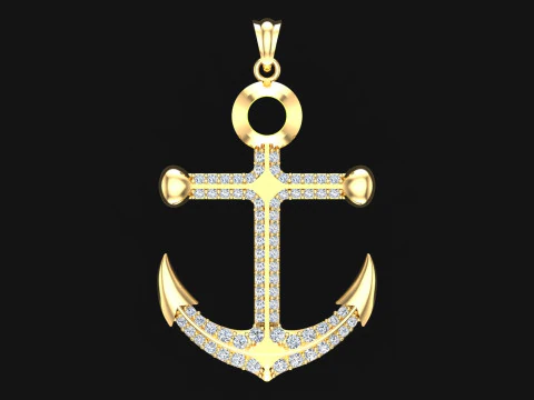 Pingente &acirc;ncora - Pingente marinheiro - N934 Modelo de Impressão 3D