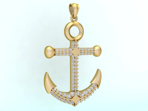 Anchor pendant - Sailor pendant - N934 3D Print Model