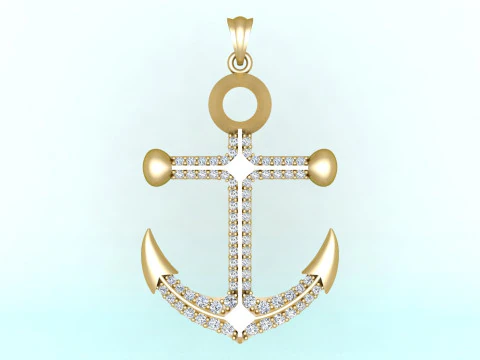Anchor pendant - Sailor pendant - N934 3D Print Model