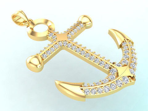 锚吊坠 - 水手吊坠 - N934 3D 打印模型