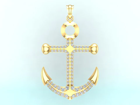 Anchor pendant - Sailor pendant - N934 3D Print Model