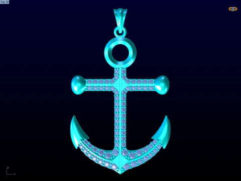Anchor pendant - Sailor pendant - N934 3D Print Model