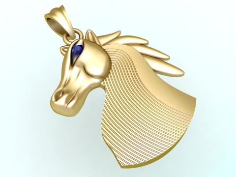 Horse pendant - Zodiac pendant - N160 3D Print Model