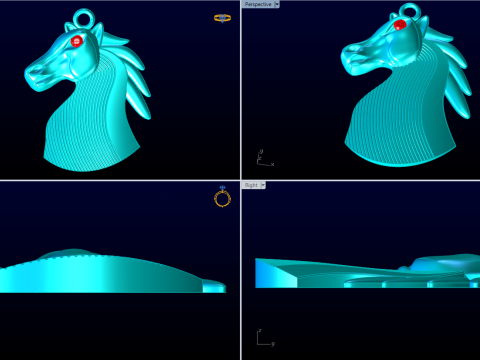 Horse pendant - Zodiac pendant - N160 3D Print Model