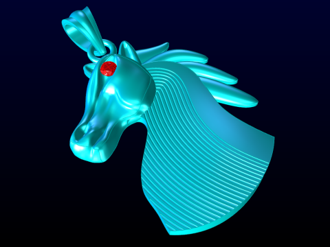 Horse pendant - Zodiac pendant - N160 3D Print Model