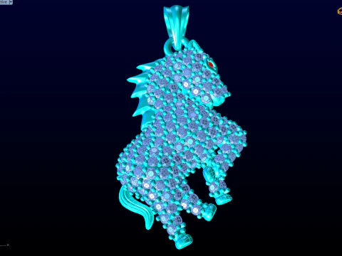 Horse pendant - Zodiac pendant - N258 3D Print Model