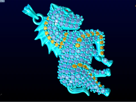 Horse pendant - Zodiac pendant - N793 3D Print Model